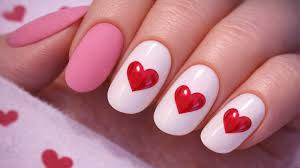 Heart Accent Nails